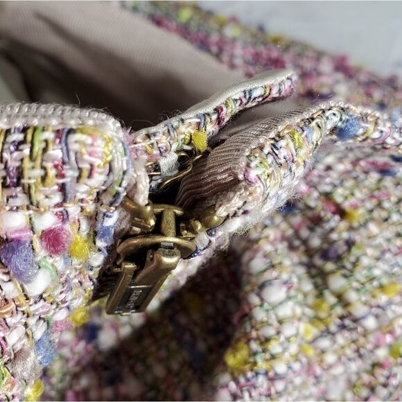 🔸️J. Crew Multicolored Confetti Tweed Skirt Size 4 - Picture 7 of 11